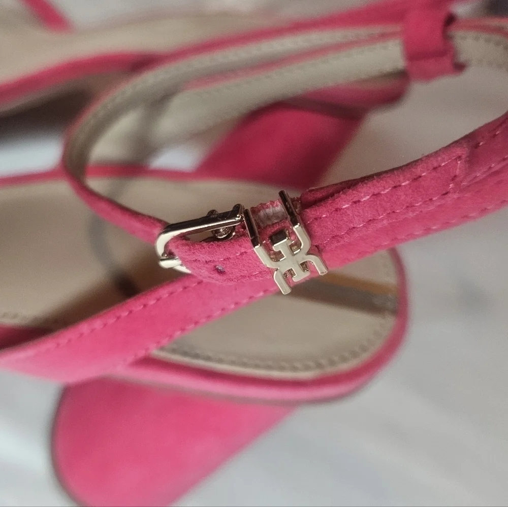 Sam Edelman Kia Fuschia Suede Heeled Sandals Retail $140 Sz 9 - Picture 9 of 16